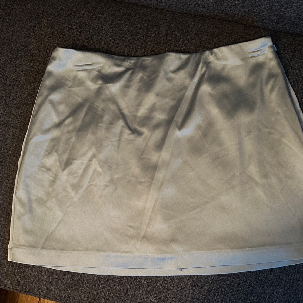 Abercrombie & Fitch Satin Mini Skirt in Silver